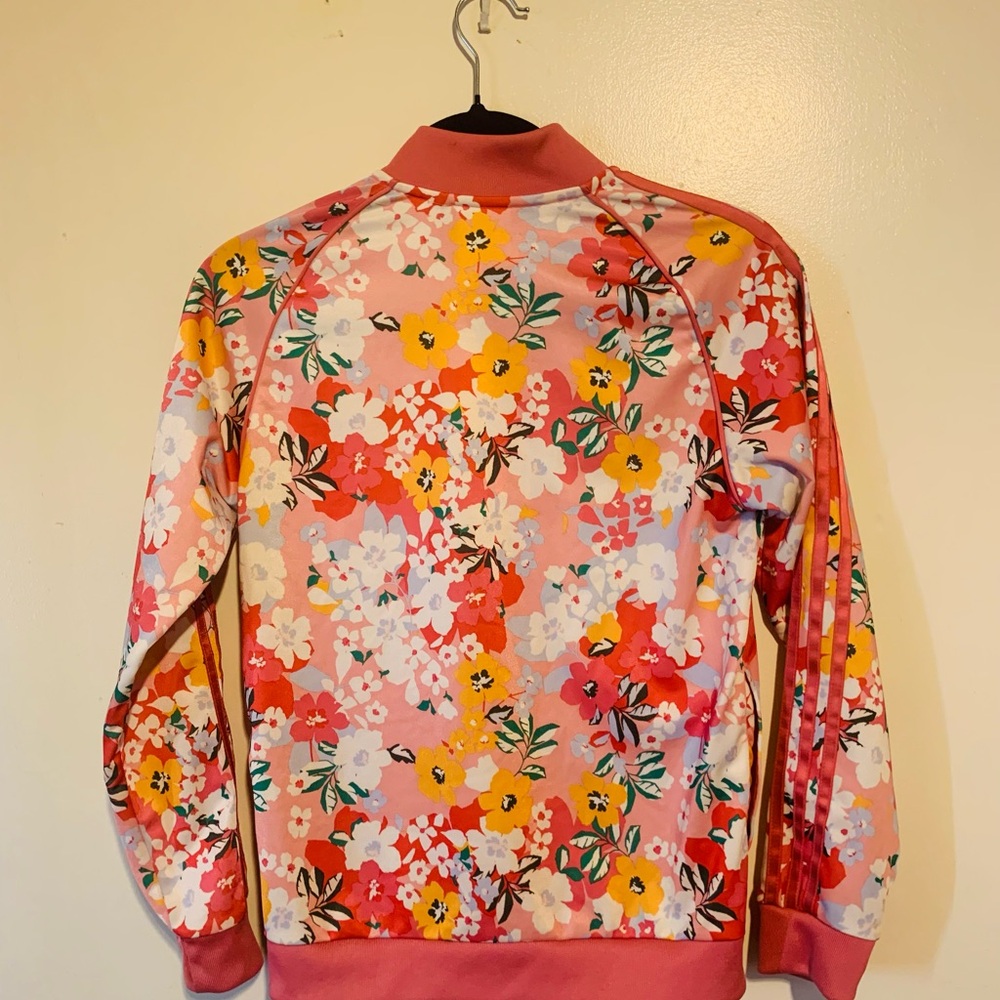 adidas Pink Floral Bomber Jacket - Picture 3 of 13